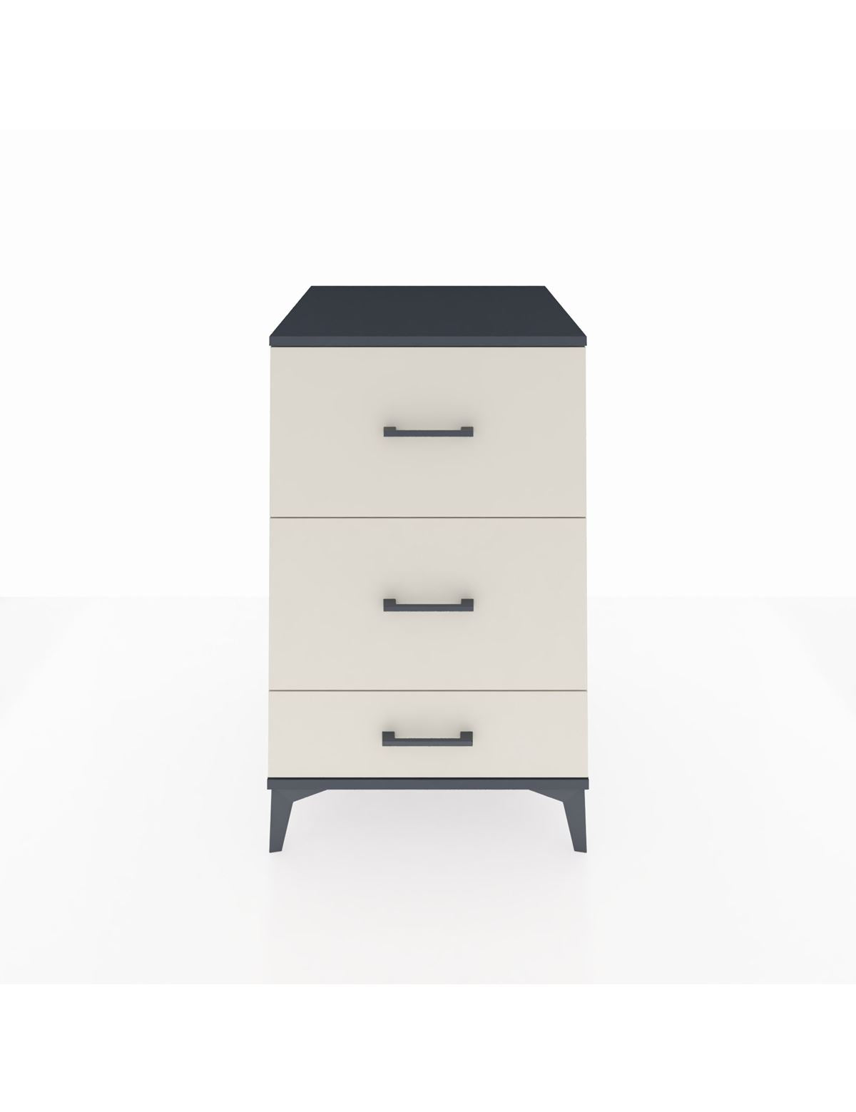 Kronos Komodin 3 Çekmeceli 60x59x96 Antrasit-Aytaşı