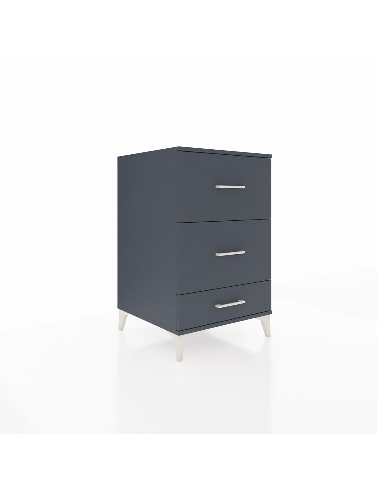 Kronos Komodin 3 Çekmeceli 60x59x96 Antrasit-Antrasit