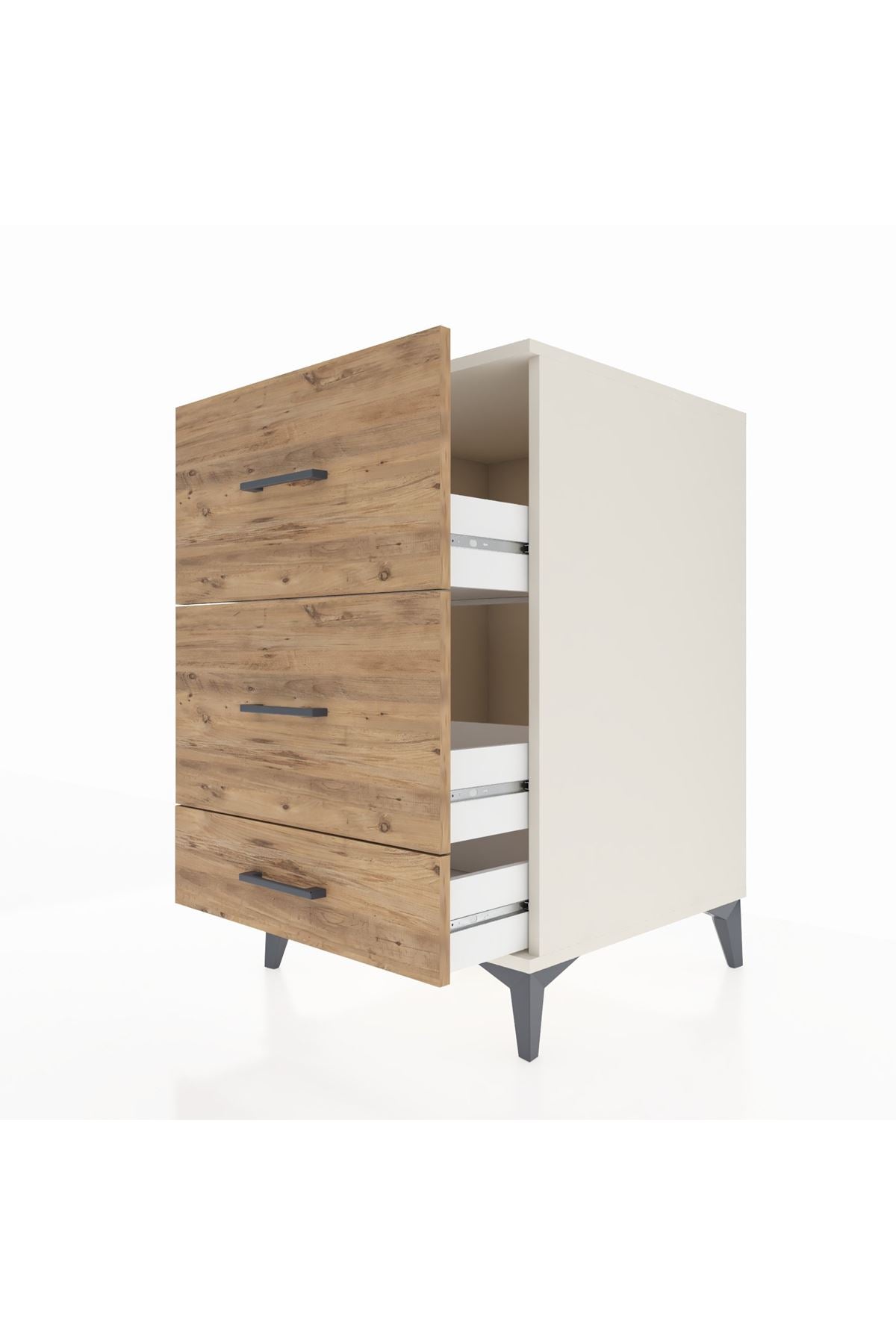 Kronos Komodin 3 Çekmeceli 60x59x96 Aytaşı-Çam