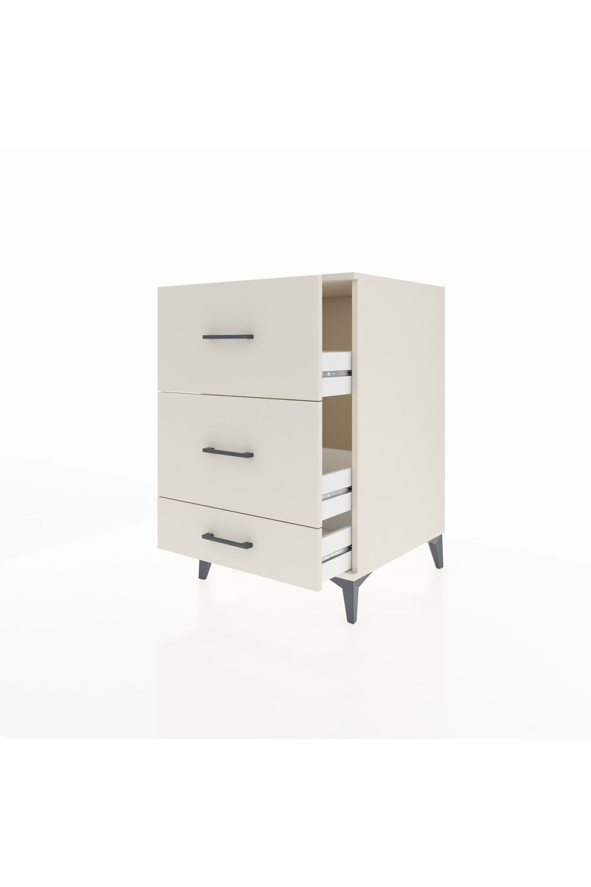 Kronos Komodin 3 Çekmeceli 60x59x96 Aytaşı-Aytaşı