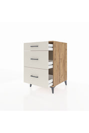 Kronos Komodin 3 Çekmeceli 60x59x96 Çam-Aytaşı