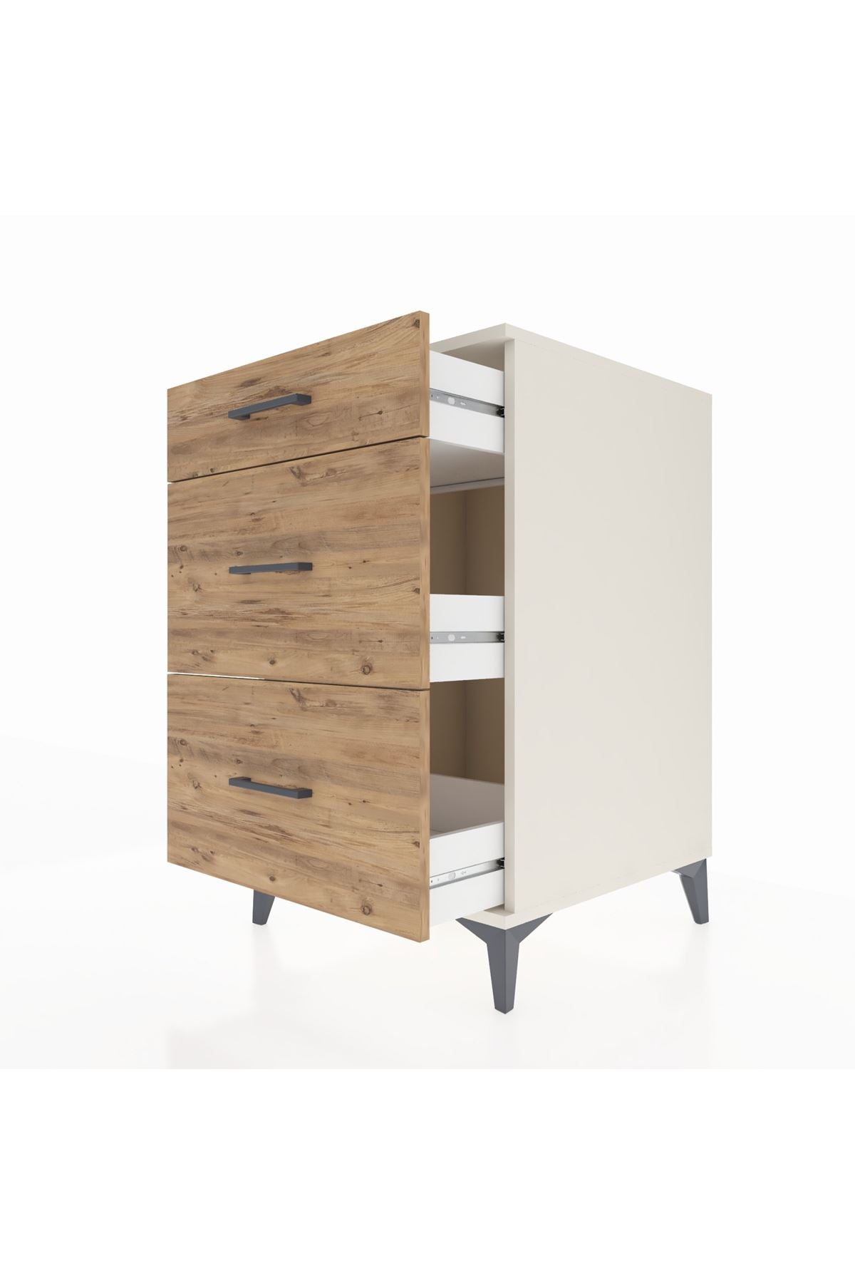 Kronos Komodin 3 Çekmeceli 60x59x96 Aytaşı-Çam