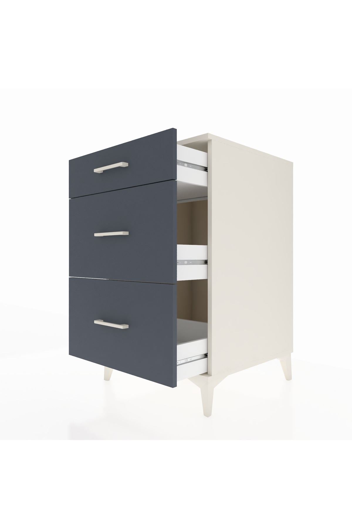 Kronos Komodin 3 Çekmeceli 60x59x96 Aytaşı-Antrasit