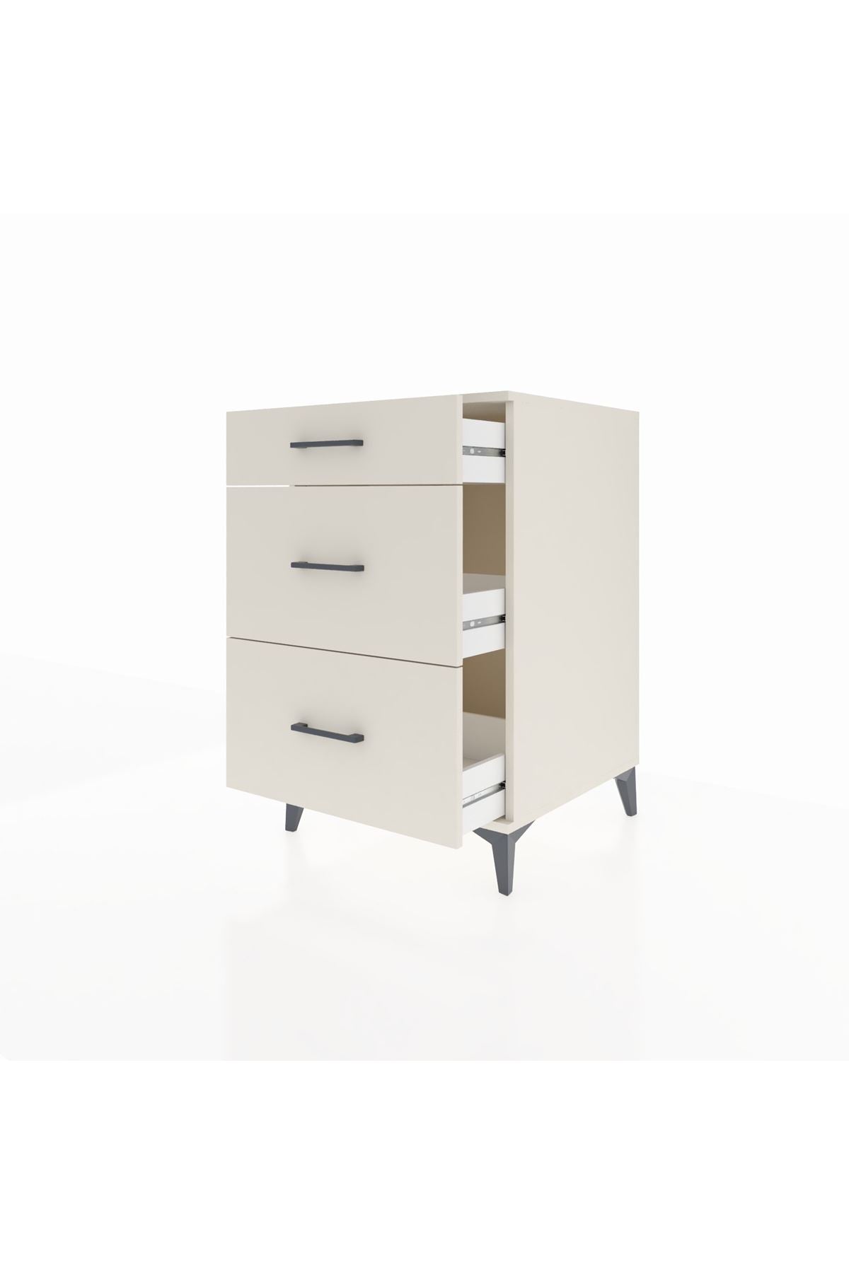 Kronos Komodin 3 Çekmeceli 60x59x96 Aytaşı-Aytaşı