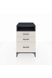 Kronos Komodin Tek Raflı 3 Çekmeceli 60x59x96 Antrasit-Aytaşı