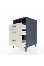 Kronos Komodin Tek Raflı 3 Çekmeceli 60x59x96 Antrasit-Aytaşı