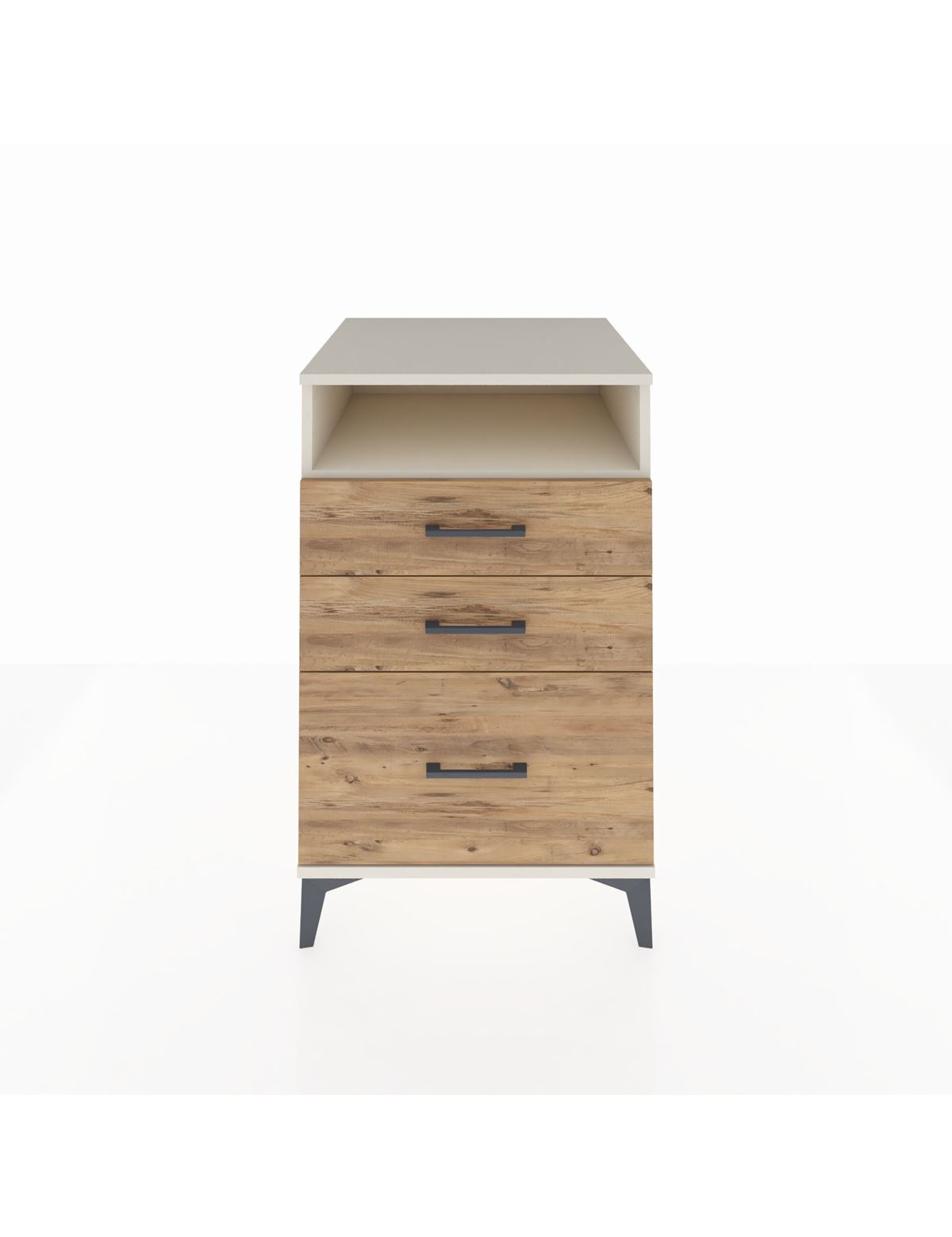 Kronos Komodin Tek Raflı 3 Çekmeceli 60x59x96 Aytaşı-Çam