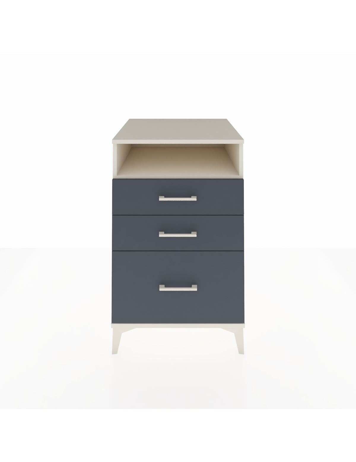 Kronos Komodin Tek Raflı 3 Çekmeceli 60x59x96 Aytaşı-Antrasit