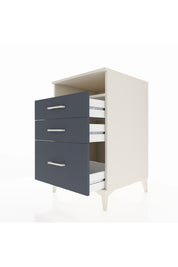 Kronos Komodin Tek Raflı 3 Çekmeceli 60x59x96 Aytaşı-Antrasit