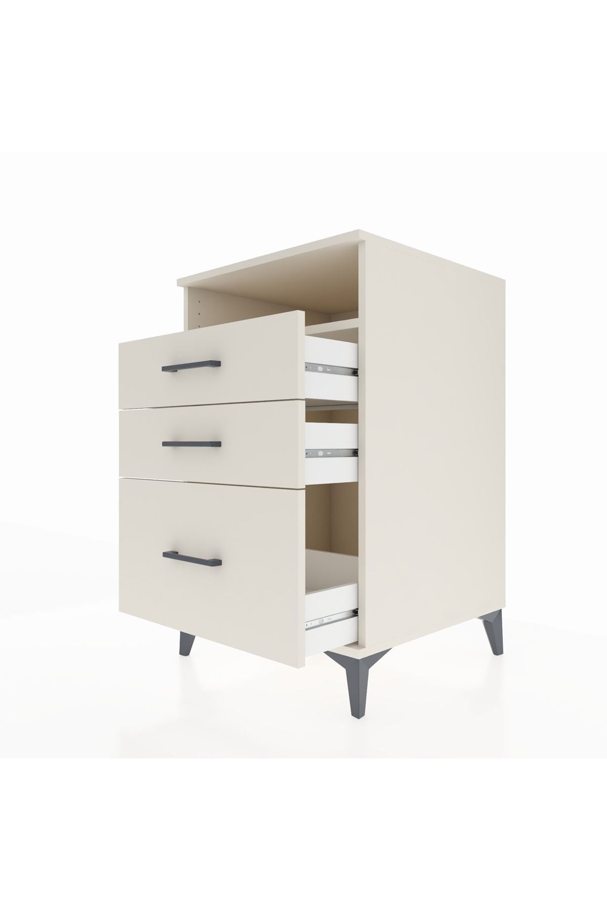 Kronos Komodin Tek Raflı 3 Çekmeceli 60x59x96 Aytaşı-Aytaşı