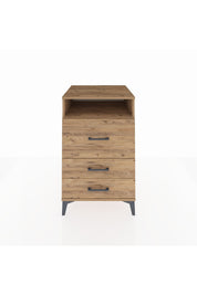 Kronos Komodin Tek Raflı 3 Çekmeceli 60x59x96 Çam-Çam