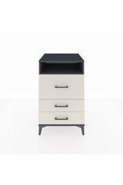 Kronos Komodin Tek Raflı 3 Çekmeceli 60x59x96 Antrasit-Aytaşı