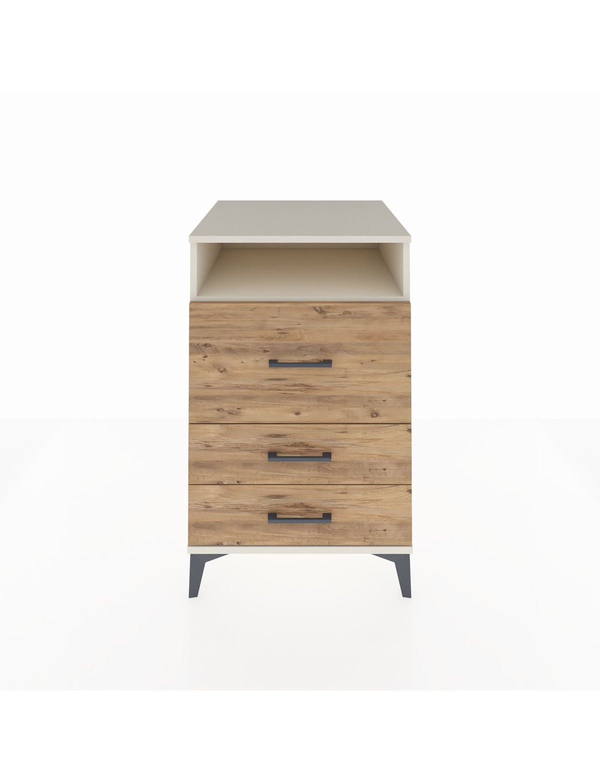 Kronos Komodin Tek Raflı 3 Çekmeceli 60x59x96 Aytaşı-Çam