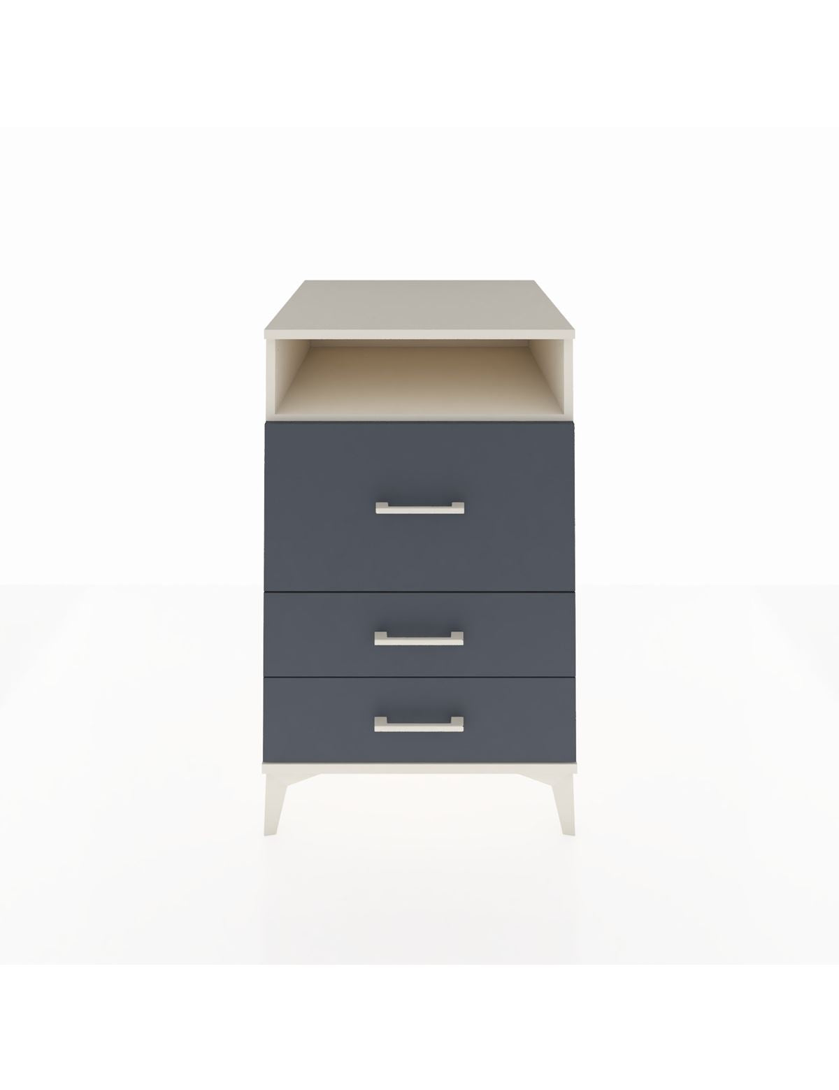 Kronos Komodin Tek Raflı 3 Çekmeceli 60x59x96 Aytaşı-Antrasit