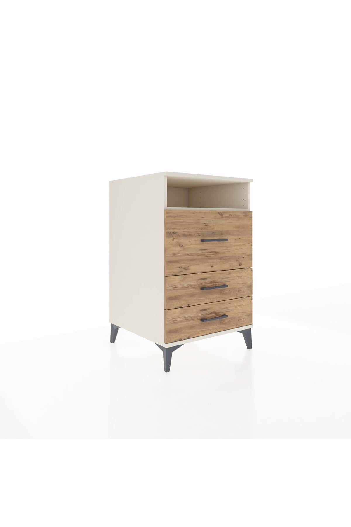 Kronos Komodin Tek Raflı 3 Çekmeceli 60x59x96 Aytaşı-Çam