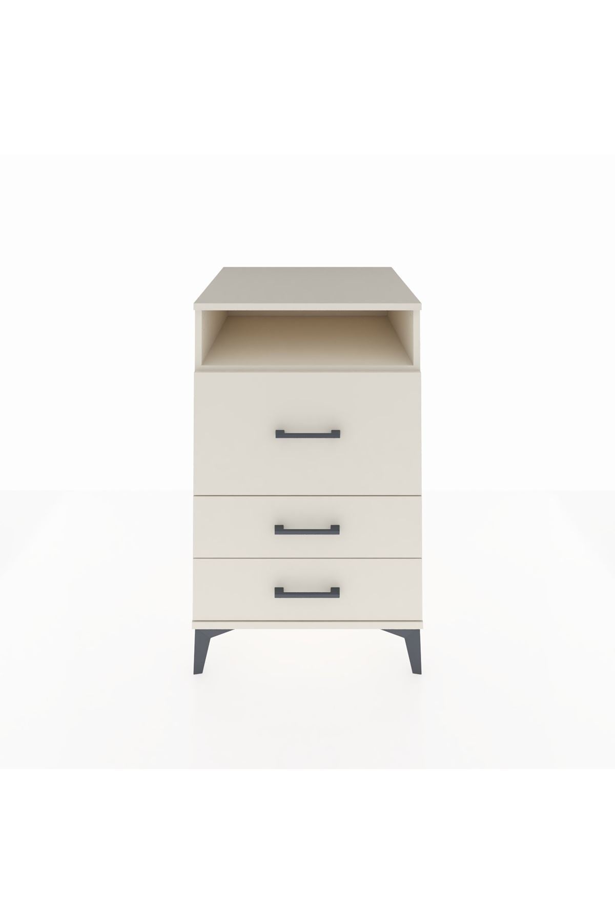 Kronos Komodin Tek Raflı 3 Çekmeceli 60x59x96 Aytaşı-Aytaşı