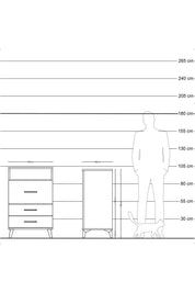 Kronos Komodin Tek Raflı 3 Çekmeceli 60x59x96 Aytaşı-Aytaşı