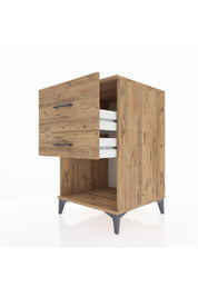 Kronos Komodin 2 Çekmeceli 60x59x96 Çam-Çam