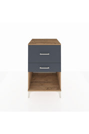 Kronos Komodin 2 Çekmeceli 60x59x96 Çam-Antrasit