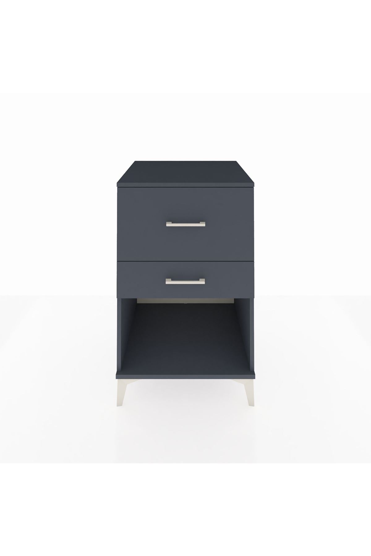 Kronos Komodin 2 Çekmeceli 60x59x96 Antrasit-Antrasit