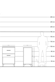 Kronos Komodin 2 Çekmeceli 60x59x96 Antrasit-Aytaşı