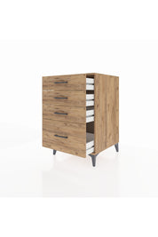 Kronos Komodin 4 Çekmeceli 60x59x96 Çam-Çam