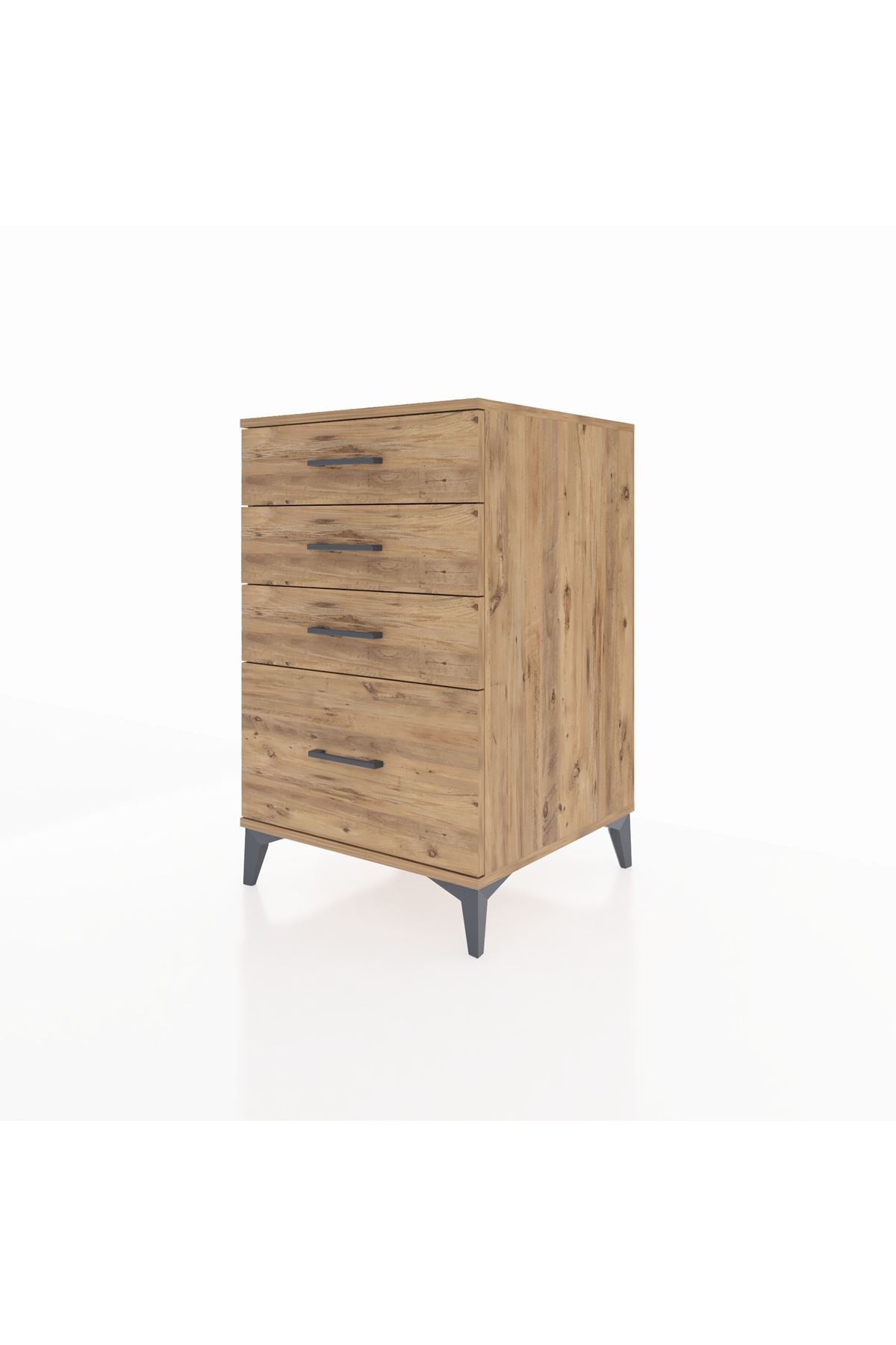 Kronos Komodin 4 Çekmeceli 60x59x96 Çam-Çam