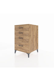 Kronos Komodin 4 Çekmeceli 60x59x96 Çam-Çam