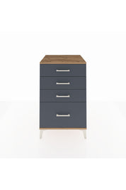 Kronos Komodin 4 Çekmeceli 60x59x96 Çam-Antrasit
