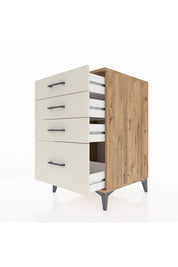 Kronos Komodin 4 Çekmeceli 60x59x96 Çam-Aytaşı