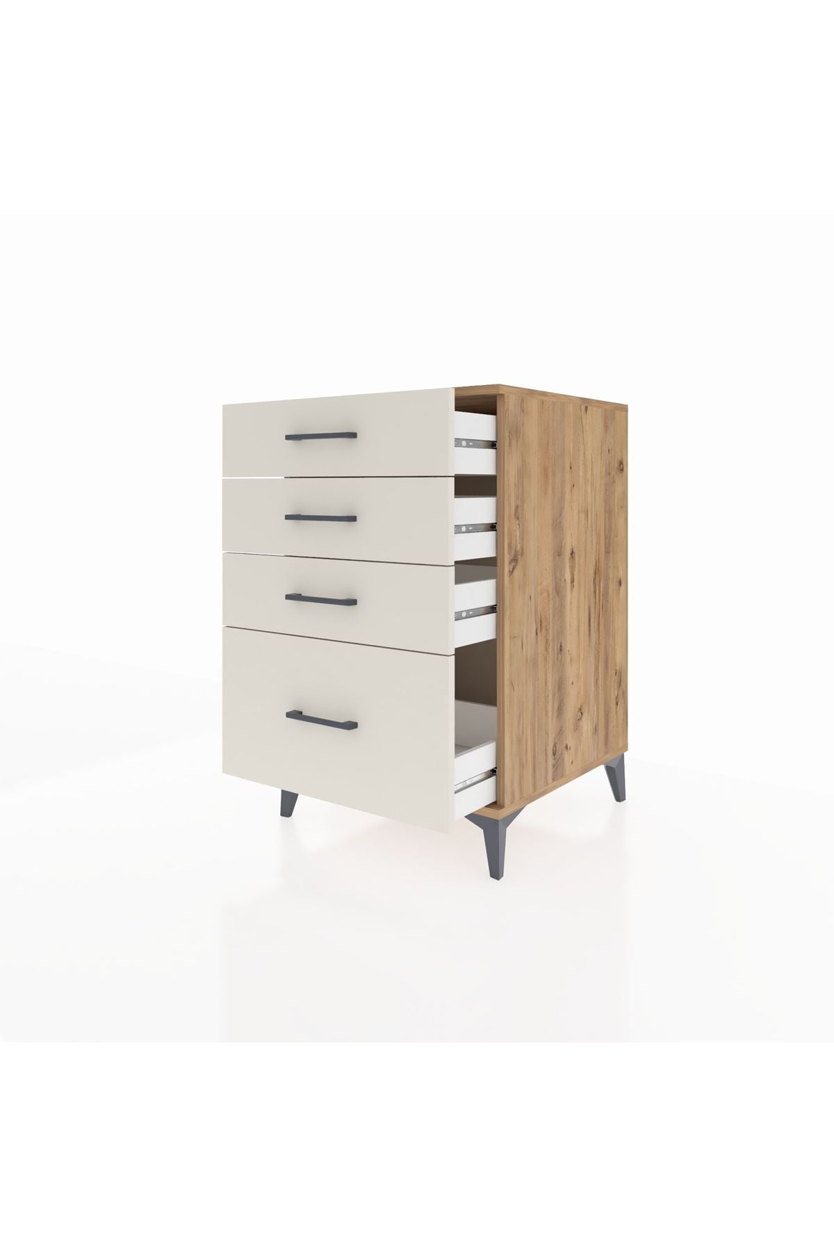 Kronos Komodin 4 Çekmeceli 60x59x96 Çam-Aytaşı