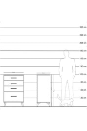 Kronos Komodin 4 Çekmeceli 60x59x96 Antrasit-Çam