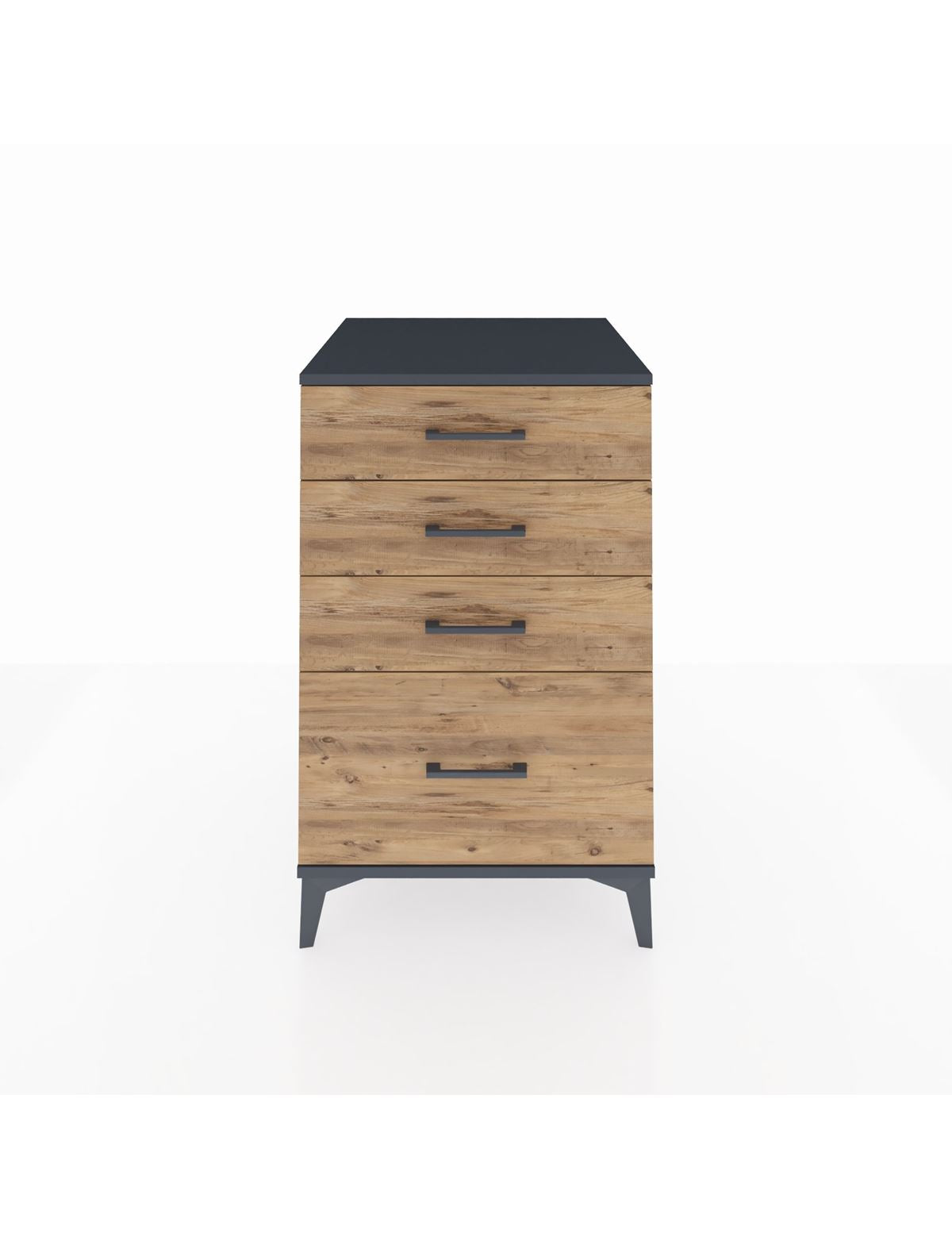 Kronos Komodin 4 Çekmeceli 60x59x96 Antrasit-Çam