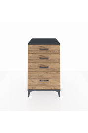 Kronos Komodin 4 Çekmeceli 60x59x96 Antrasit-Çam