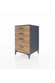 Kronos Komodin 4 Çekmeceli 60x59x96 Antrasit-Çam