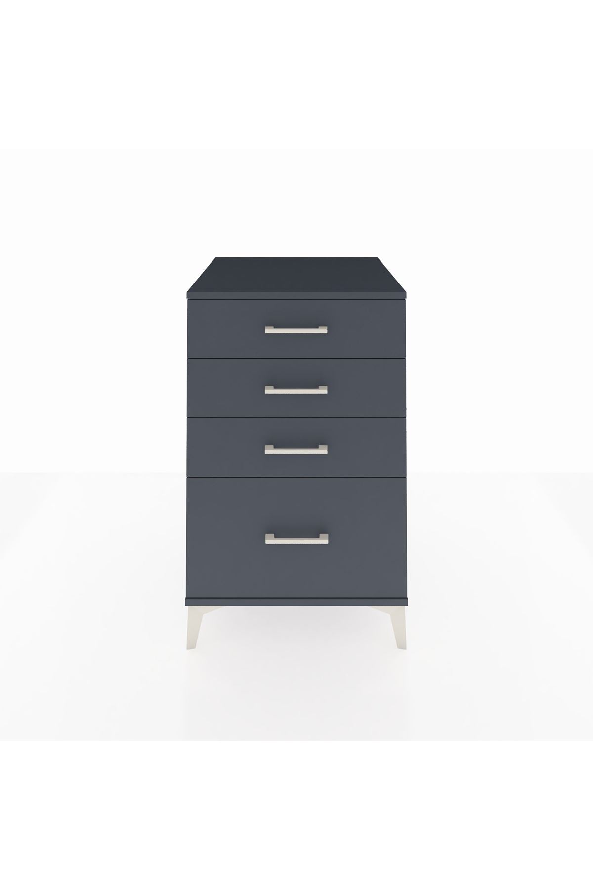 Kronos Komodin 4 Çekmeceli 60x59x96 Antrasit-Antrasit