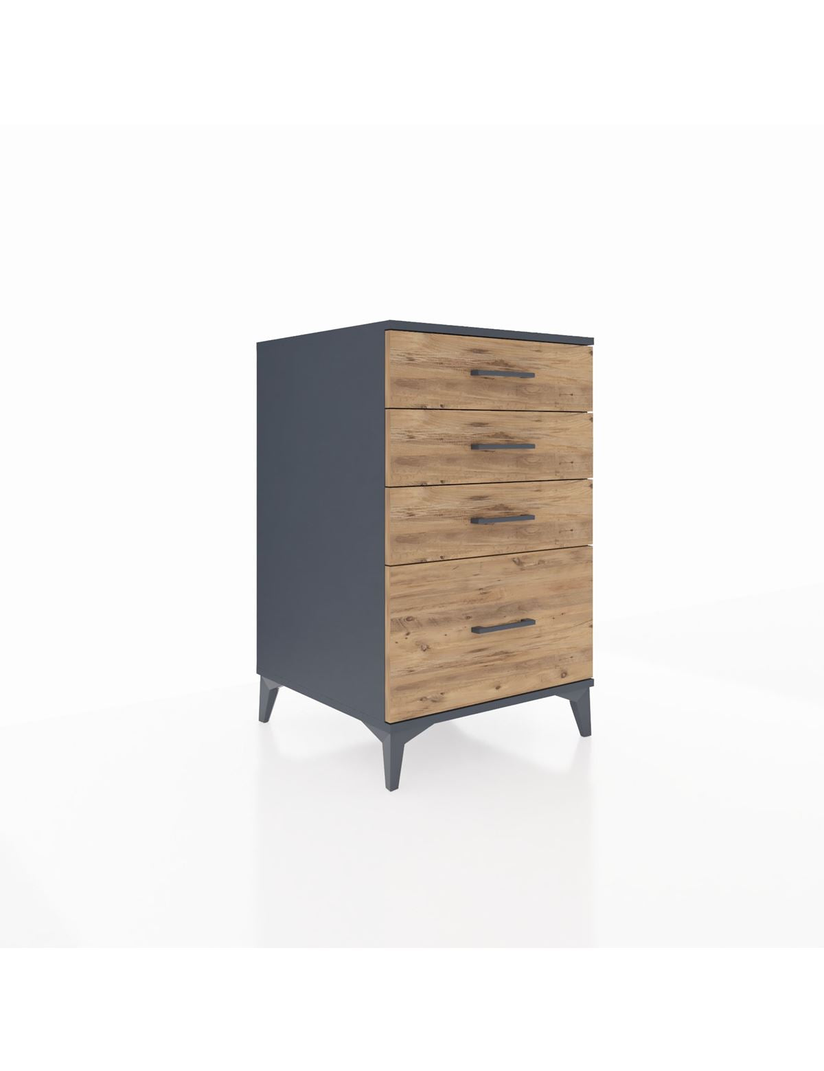 Kronos Komodin 4 Çekmeceli 60x59x96 Antrasit-Çam