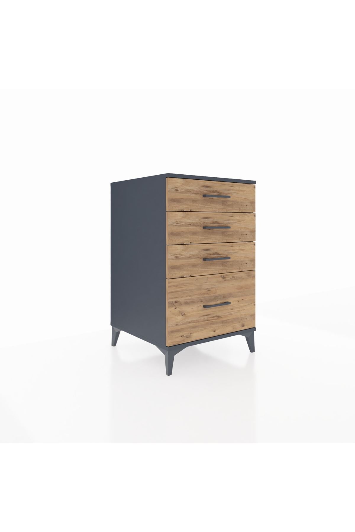 Kronos Komodin 4 Çekmeceli 60x59x96 Antrasit-Çam