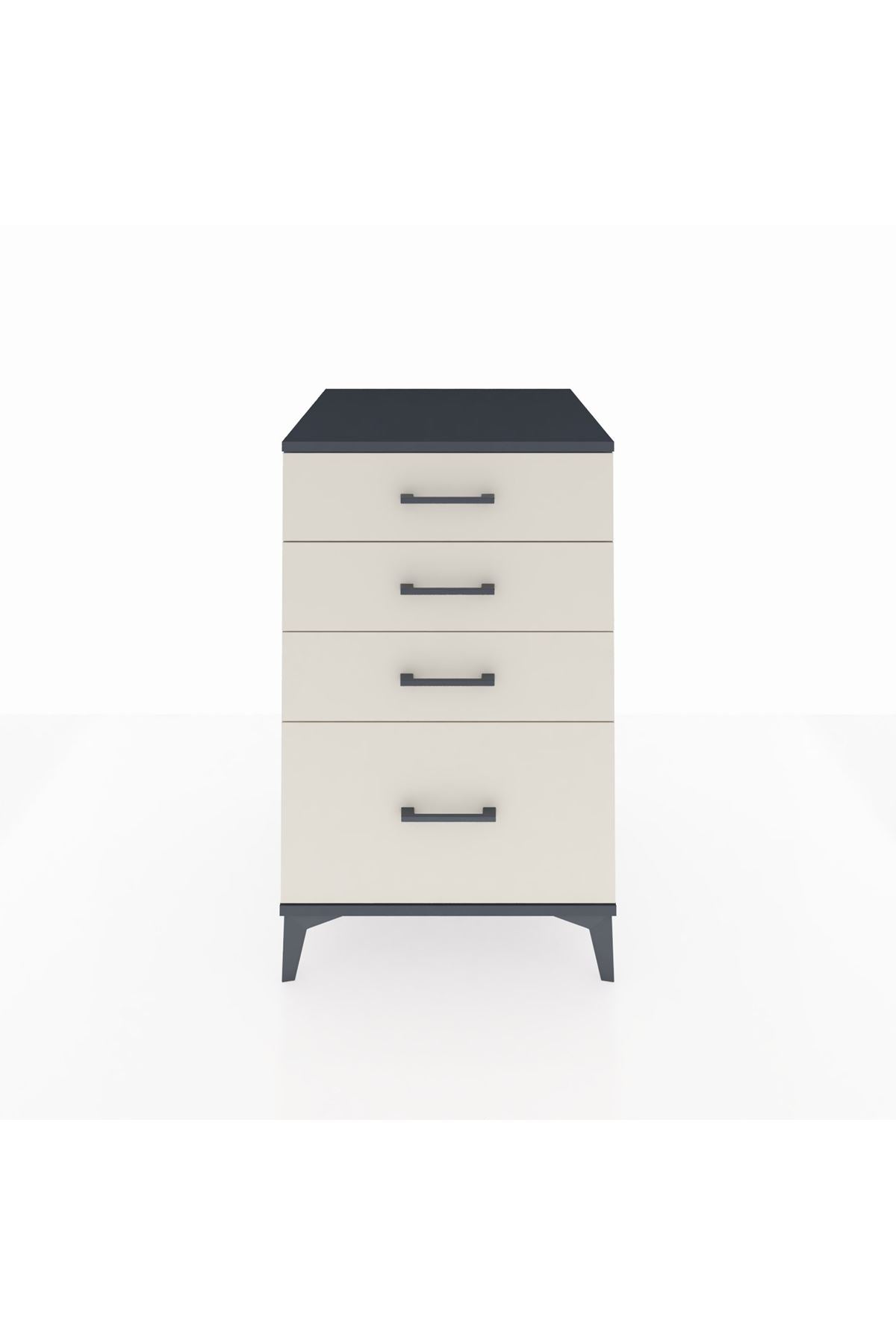 Kronos Komodin 4 Çekmeceli 60x59x96 Antrasit-Aytaşı