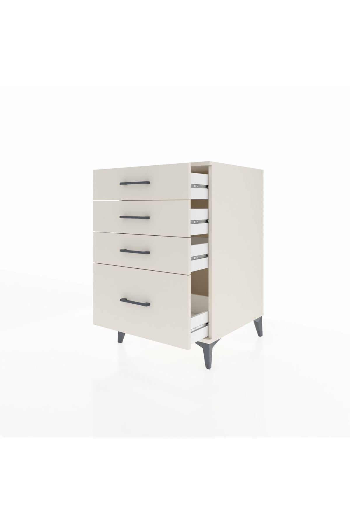 Kronos Komodin 4 Çekmeceli 60x59x96 Aytaşı-Aytaşı