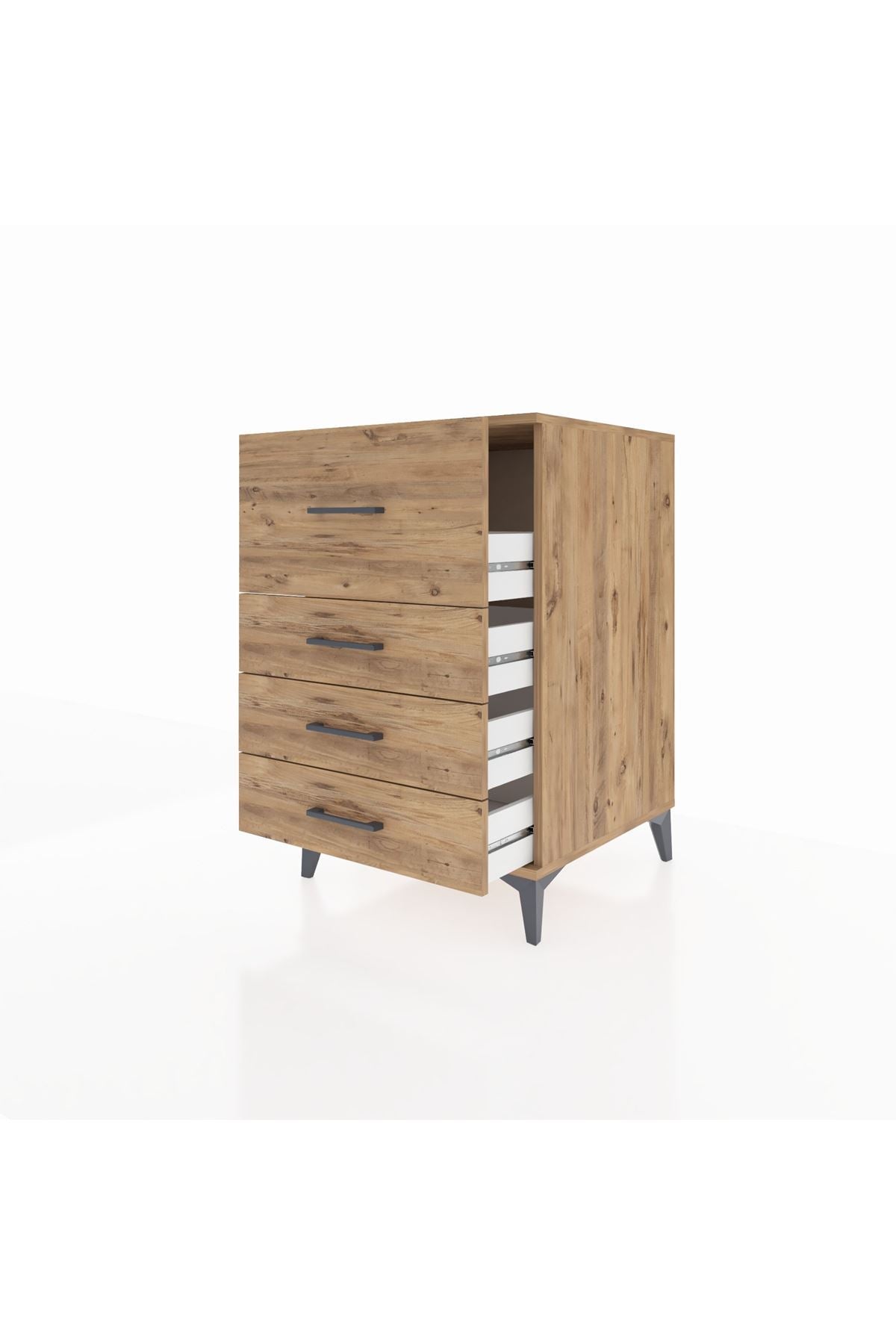 Kronos Komodin 4 Çekmeceli 60x59x96 Çam-Çam