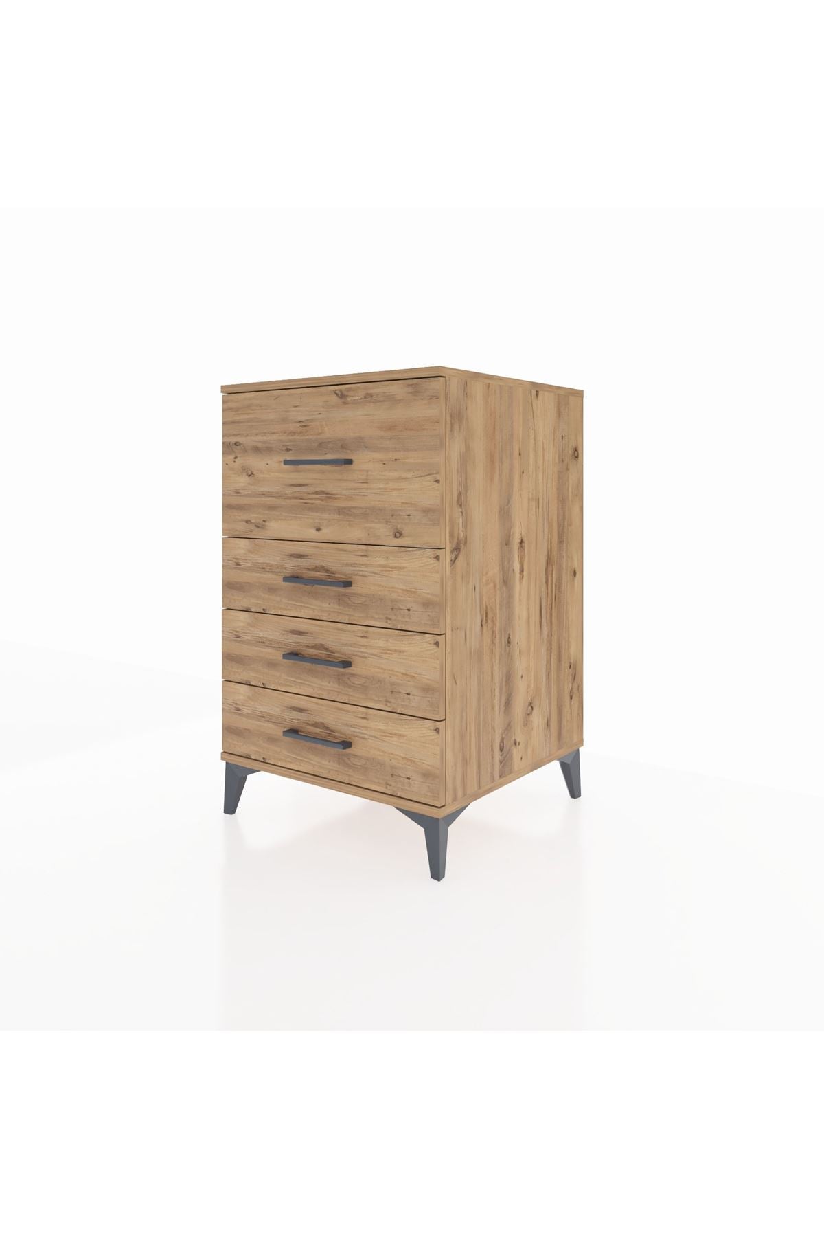 Kronos Komodin 4 Çekmeceli 60x59x96 Çam-Çam