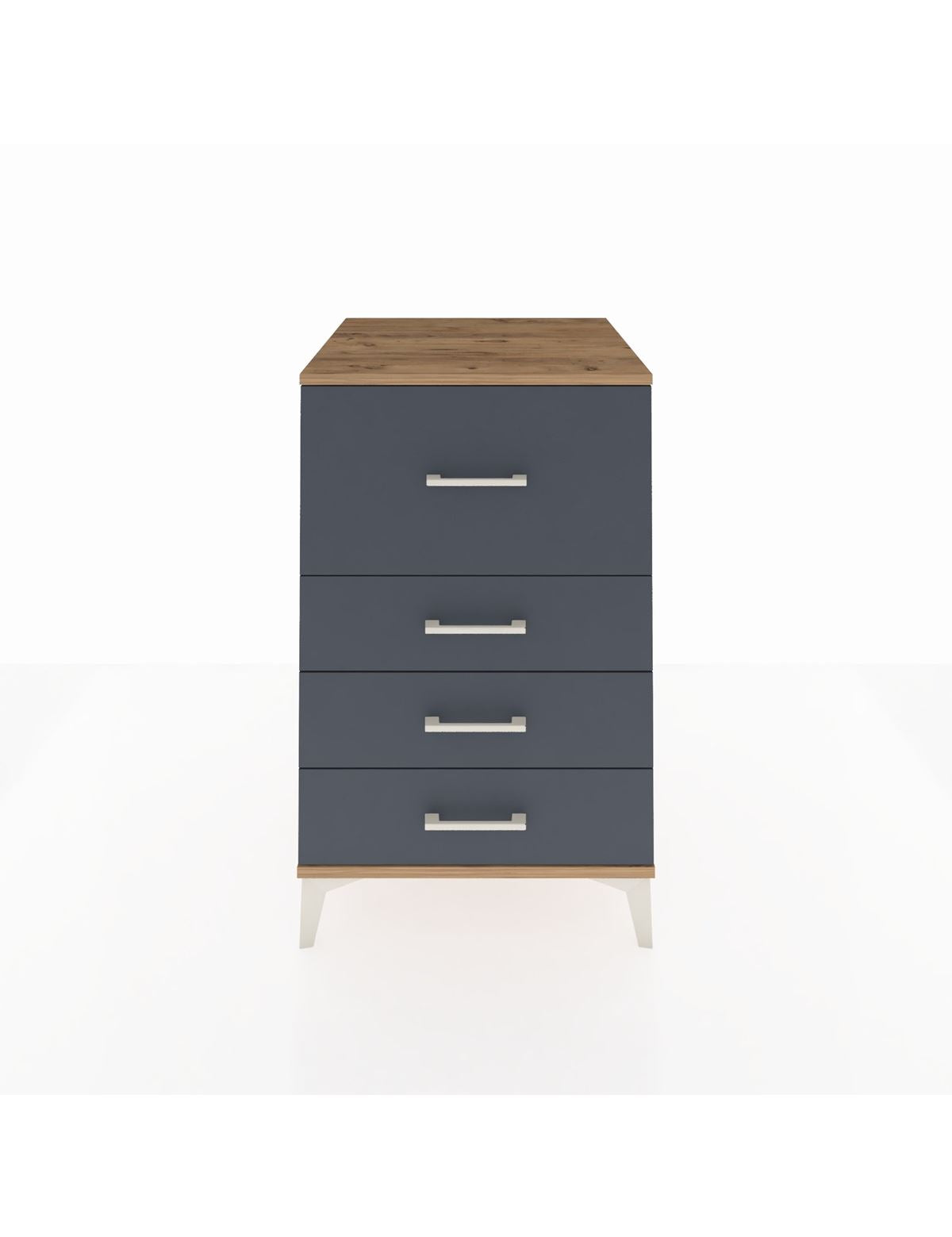 Kronos Komodin 4 Çekmeceli 60x59x96 Çam-Antrasit