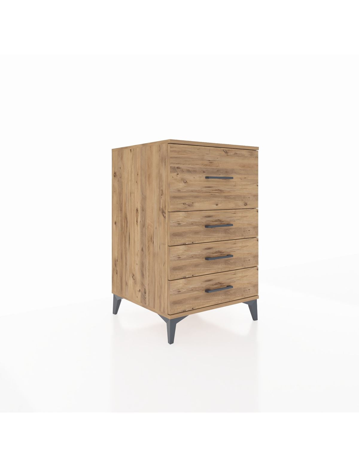 Kronos Komodin 4 Çekmeceli 60x59x96 Çam-Çam