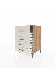 Kronos Komodin 4 Çekmeceli 60x59x96 Çam-Aytaşı