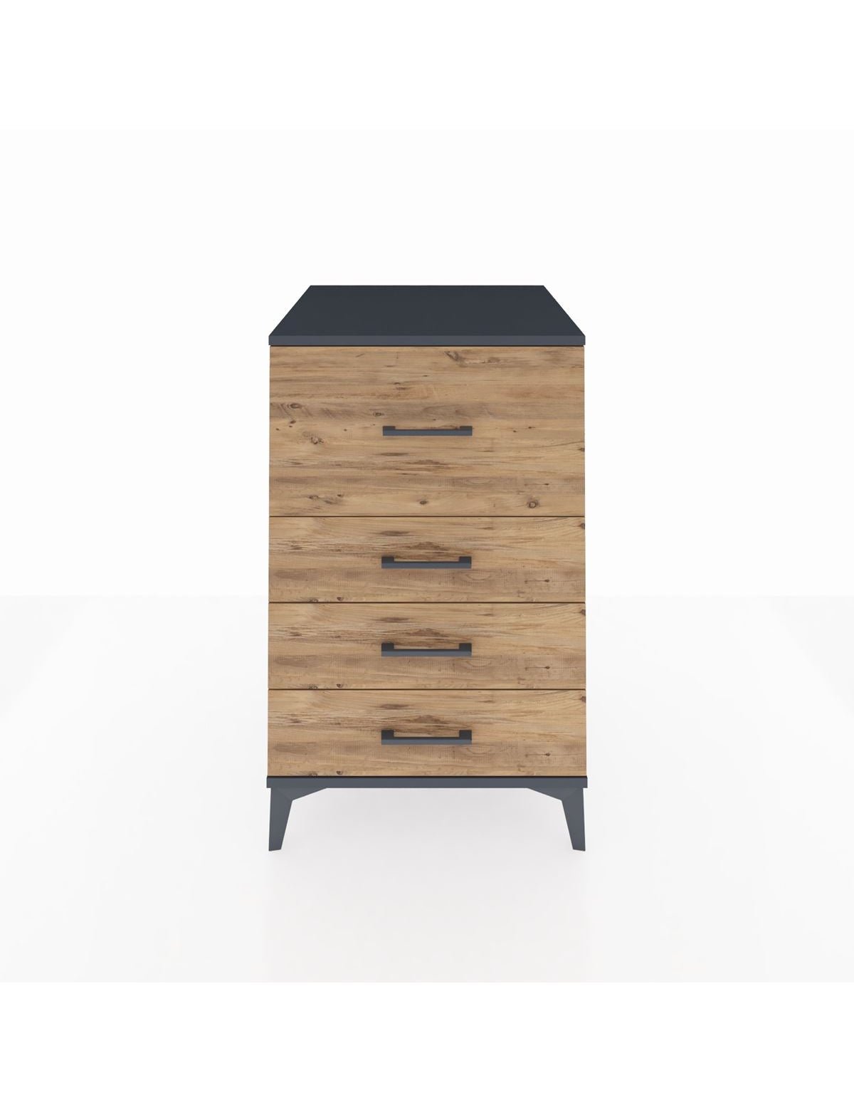 Kronos Komodin 4 Çekmeceli 60x59x96 Antrasit-Çam