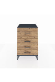 Kronos Komodin 4 Çekmeceli 60x59x96 Antrasit-Çam