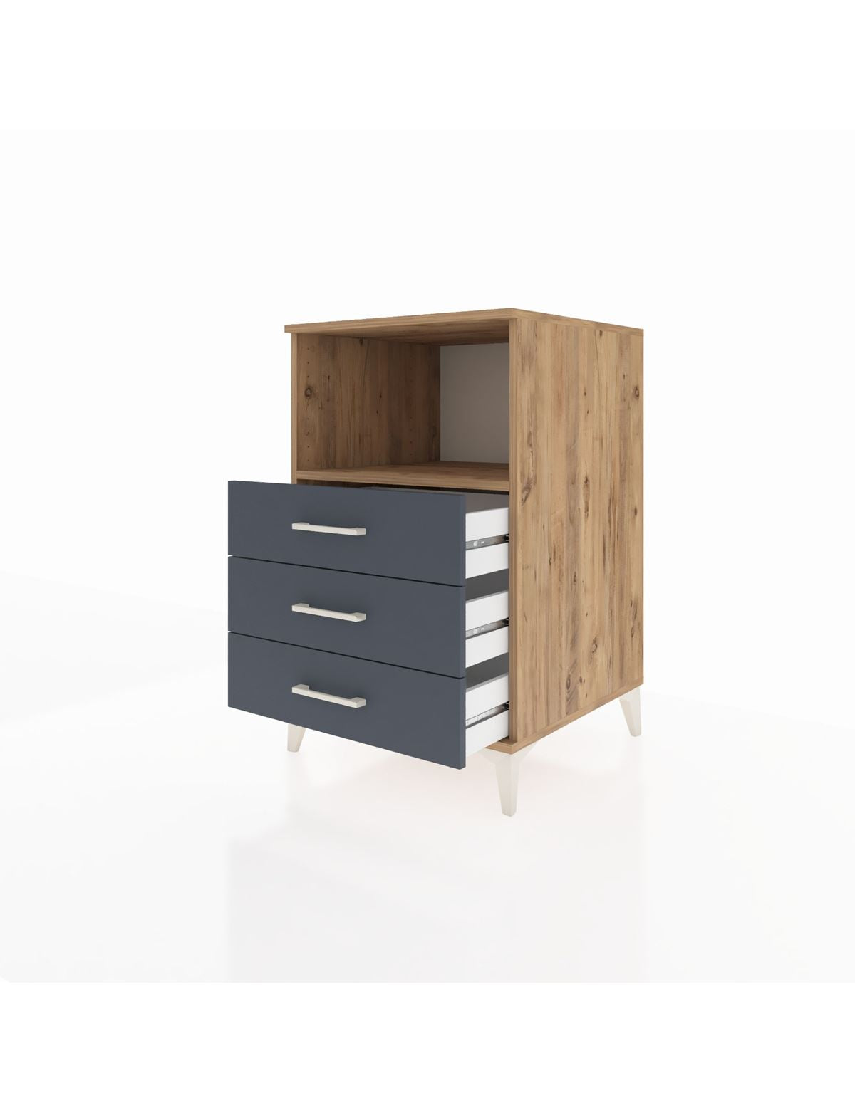 Kronos Komodin Tek Raflı 3 Çekmeceli 60x59x96 - S80M005V8C