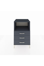 Kronos Komodin Tek Raflı 3 Çekmeceli 60x59x96 Antrasit-Antrasit