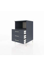 Kronos Komodin Tek Raflı 3 Çekmeceli 60x59x96 Antrasit-Antrasit